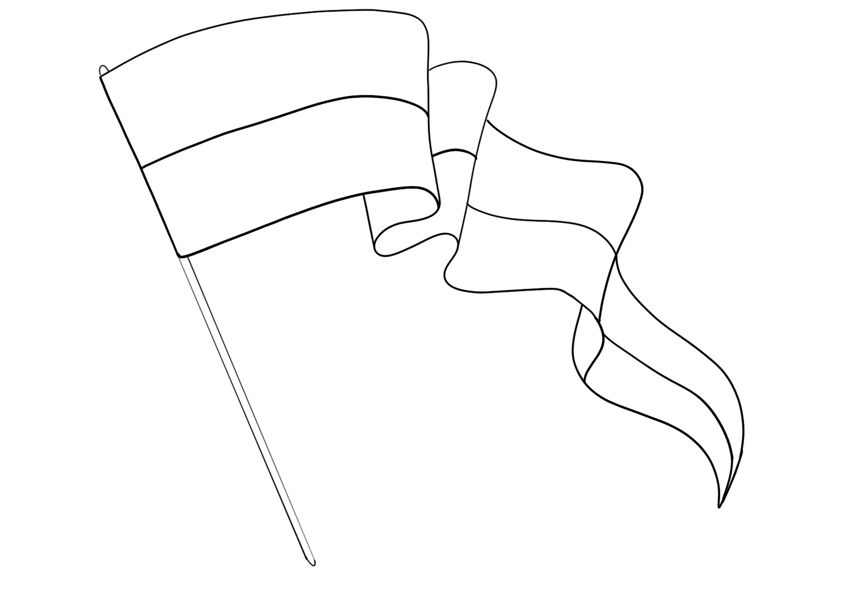 Polish flag, extended coloring page